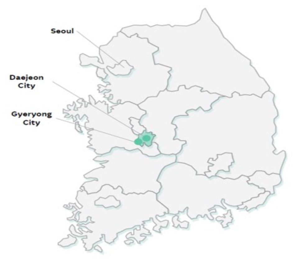 Gwangju Second Beltway Section 1 map